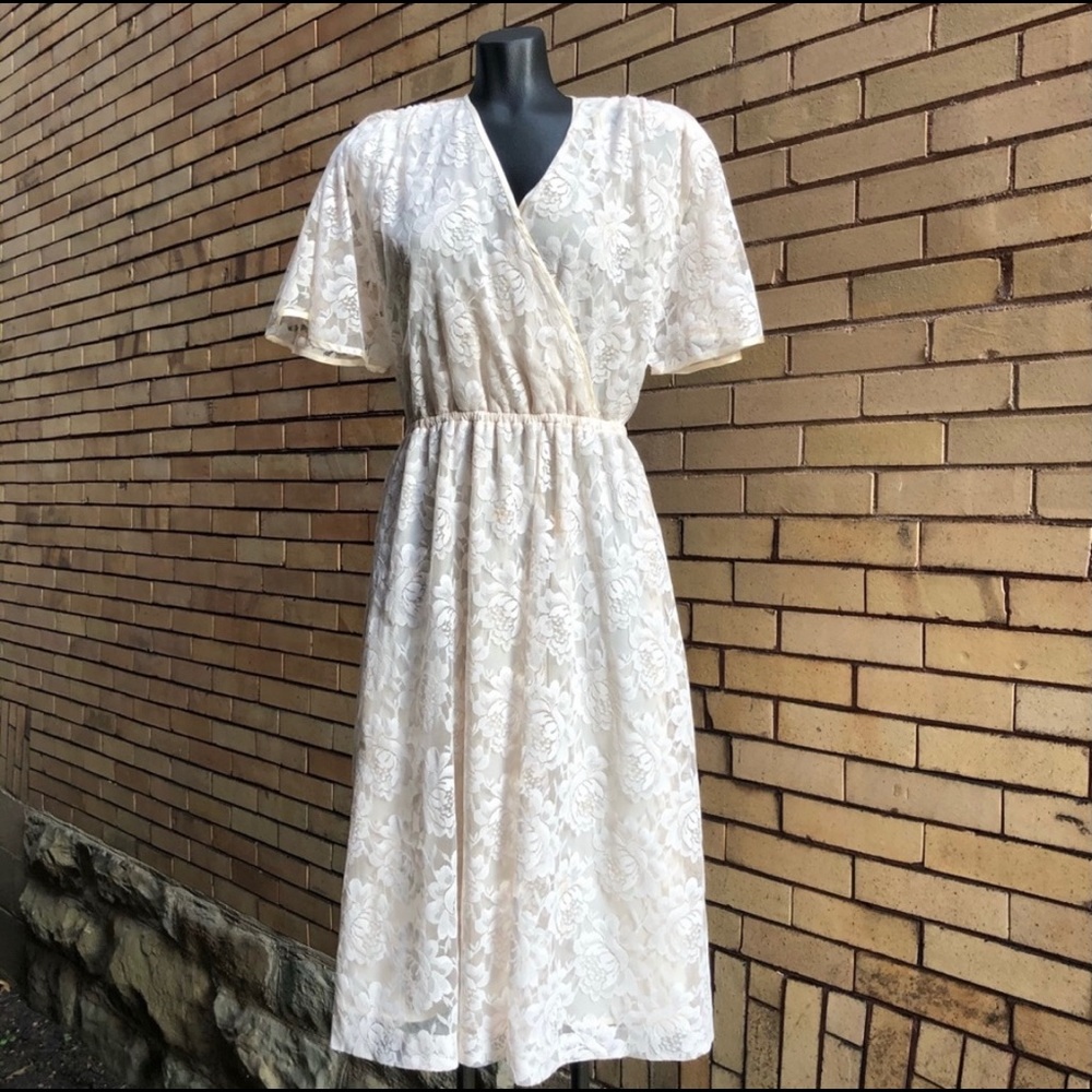 Vintage Halston III Lace Dress